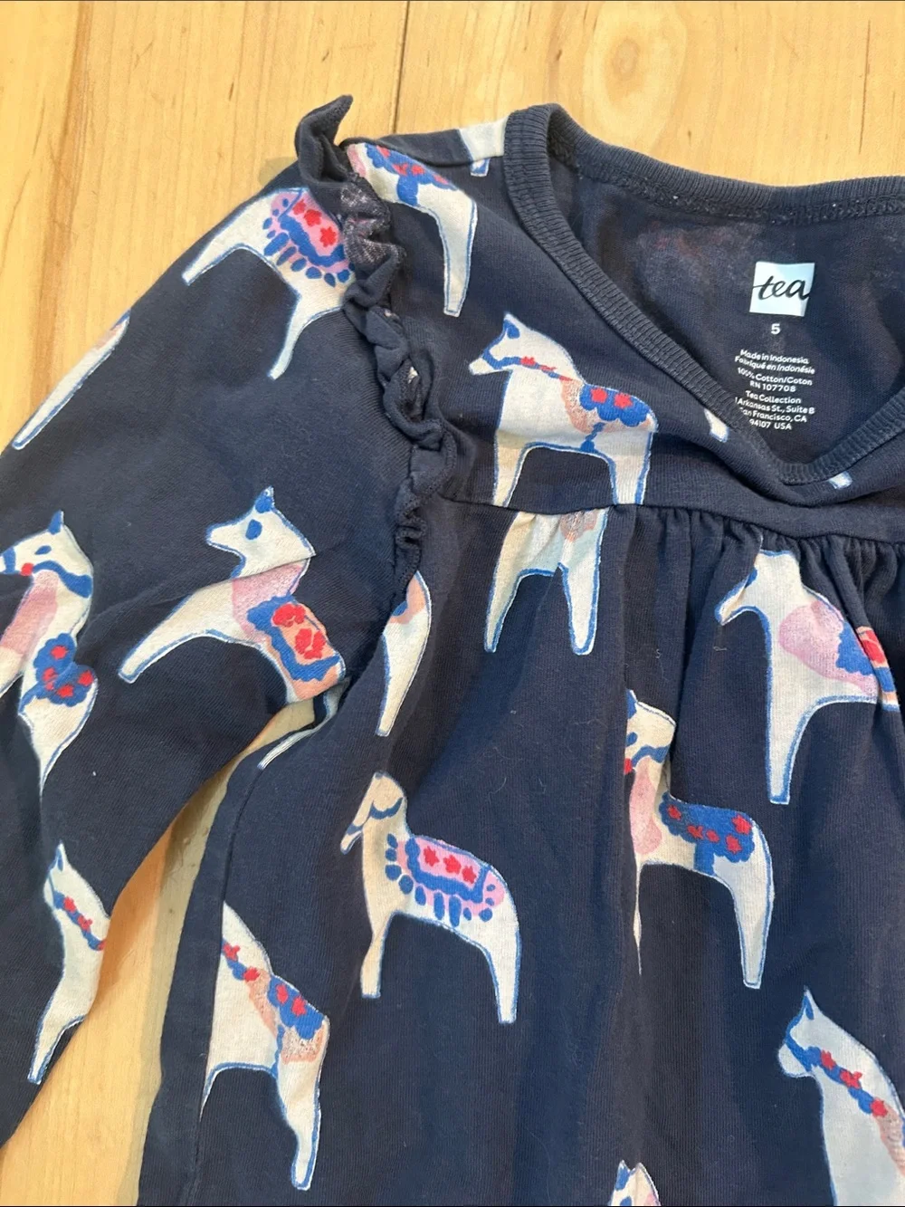 Tea Collection Carousel Horse Print Dress 5T